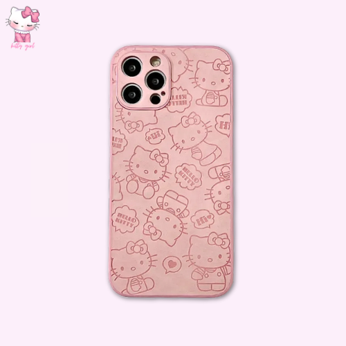 KittyGirl Black & Pink iPhone Case